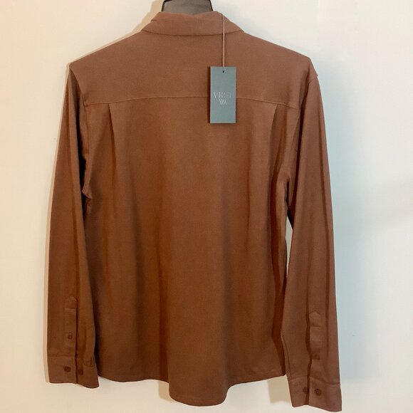 Mens VRST  Brown Long Sleeve Button Dress/Casual  Shirt Large  Stretch NWT - Picture 5 of 10